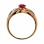 Sultry Ruby and Diamond Ring. Hypoallergenic Cadmium-free 585 (14K) Rose Gold. View 4