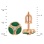 Dimensions of Marquise-shaped Emerald and Round Diamond Ear Studs