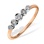 Graduated Diamond Ring. Hypoallergenic Cadmium-free 585 (14K) Rose Gold