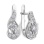 Diamond Teardrop Leverback Earrings. 585 (14kt) White Gold, Rhodium Finish