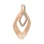 Diamond Pendant with Corrugated Rose Gold. Hypoallergenic Cadmium-free 585 (14K) Rose Gold. View 2