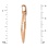 Diamond Pendant with Corrugated Rose Gold. Hypoallergenic Cadmium-free 585 (14K) Rose Gold. View 3