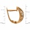 Diamond and Rose Gold Layered Earrings. Hypoallergenic Cadmium-free 585 (14K) Rose Gold. View 2