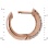 Size of 585 (14K) Rose Gold Huggie Earrings with 60 Diamonds