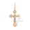Diamond Orthodox Cross for Her or Him. 'Virgin Mary's Tear' Series, 585 Two-tone Gold