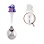 Royal Blue Baby-Hippo Silver Spoon for a Child. View 2