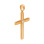 Diamond Cross of Rose Gold Grooved Crossbars - Angle 2