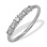 Anniversary Ring with 5 Diamonds in White Gold. Tested 585 (14K) White Gold, Rhodium Finish