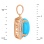 Inspired by Antiquity Turquoise and Diamond Pendant: Measures 15mm in Height