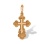 Guilloche Russian Orthodox Cross, 27mm High. Hypoallergenic Cadmium-free 585 (14K) Rose Gold