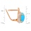 Inspired by Antiquity Turquoise Diamond Earrings. Hypoallergenic Cadmium-free 585 (14K) Rose Gold. View 2