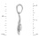 Diamond White Gold Pendant 'A Soprano Clef': Measures 21mm in Height