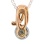 Trend-spotting Diamond Pendant in Two-tone Gold. Tested 585 (14K) Rose and White Gold. View 4