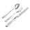 English Style Silver Dinner Flatware (Set of 3). Hypoallergenic 830/999 Silver, Stainless Steel