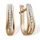 Rose Gold Graduated Diamond Leverback Earrings. Hypoallergenic Cadmium-free 585 (14K) Rose Gold