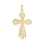 'Crucifixion of Jesus' Orthodox cross pendant in yellow and white gold. View 4