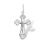 Diamond Orthodox Cross 'Godliness'. 'Virgin Mary's Tear' Series, 585 White Gold,