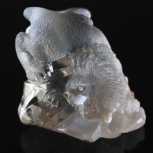 Smokey quartz figurine "A Lion"