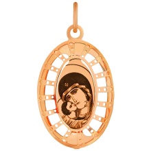 Нательная иконка 'Умиление' из русского золота