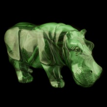 Malachite figurine "A Hippopotamus"