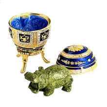 Paschal gift-enamel egg with surprise