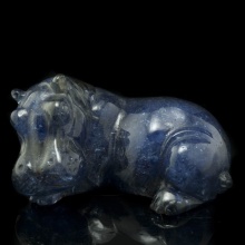 Tanzanite figurine "A Hippo-calf"