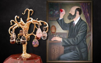 Ювелир Карл Фаберже за верстаком