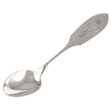 Silver gift coffee spoon with Cancer zodiac sign (June 22-July 22)