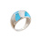 Turquoise Hefty Ring. 925 Hypoallergenic Silver