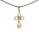 Laser-cut Pattern Orthodox Baptismal Cross. Certified 585 (14kt) Rose Gold