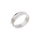 Relief Wedding Band. Certified 585 (14kt) White Gold