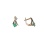 Faux Emerald Leverback Earrings