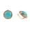 Genuine turquoise and Swarovski CZ earrings