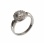 CZ Halo White Gold Ring