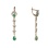 Vintage Style Dangle Emerald CZ Earrings