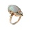 Vintage style ring with opal