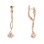 Rose gold leverback dangle earrings