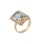 Lab created alexandrite and CZ Gold Ring