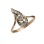 Diamond Ring. 585 (14K) Rose and White Gold