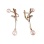Japanese Style Pink Pearl Earrings. 585 (14kt) Rose and White Gold