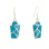 Micro Mosaic Turquoise Silver Earrings