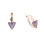 Amethyst Earrings. 585 (14K) Rose Gold