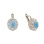 Turquoise & CZ Halo Earrings