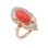 Coral and CZ Party Ring