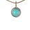 Genuine turquoise and Swarovski CZ pendant