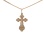Trefoil Orthodox Baptismal Cross. Certified 585 (14kt) Rose Gold
