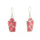 Coral Silver Earrings