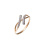Foxy CZ Rose Gold Ring. 585 (14K) Rose Gold