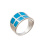 Turquoise Curved Band. Hypoallergenic 925 Silver