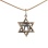 Rose gold Star of David with white gold Chai symbol